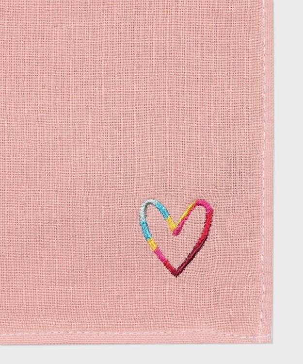 Paul Smith スワールハート ガーゼハンカチ ピンク
