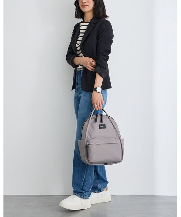 MioFIRANO はっ水軽量ナイロンオーバルハンドルリュック　FIRANO フィラノ GRAY