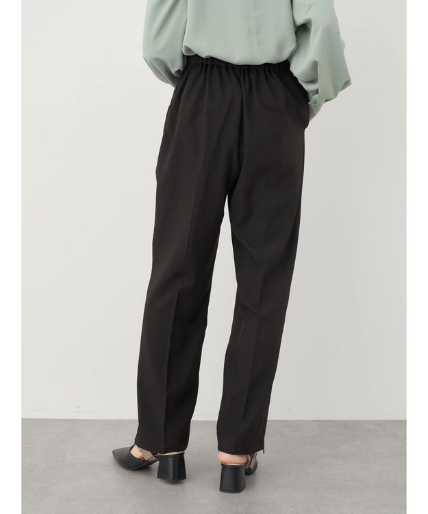 earth music&ecology ２ｗａｙピンタックテーパードパンツ Black