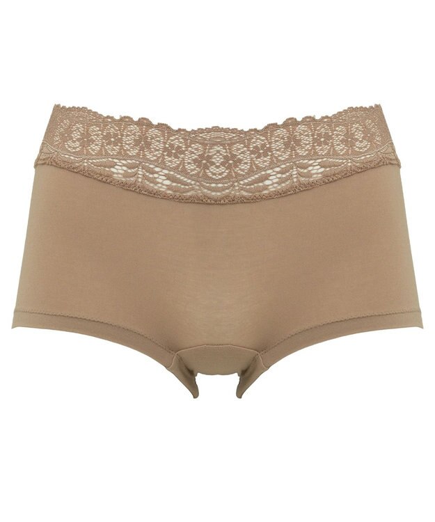 BRADELIS New York 【BRADELIS FIT】　モールドフィットスタイルショーツ 伸縮性のある柔らかい綿混素材で快適 モカベージュ