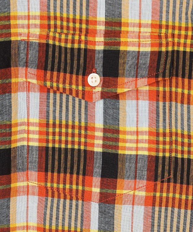 J.PRESS MEN インドマドラスチェックシャツ ライトオレンジ系3