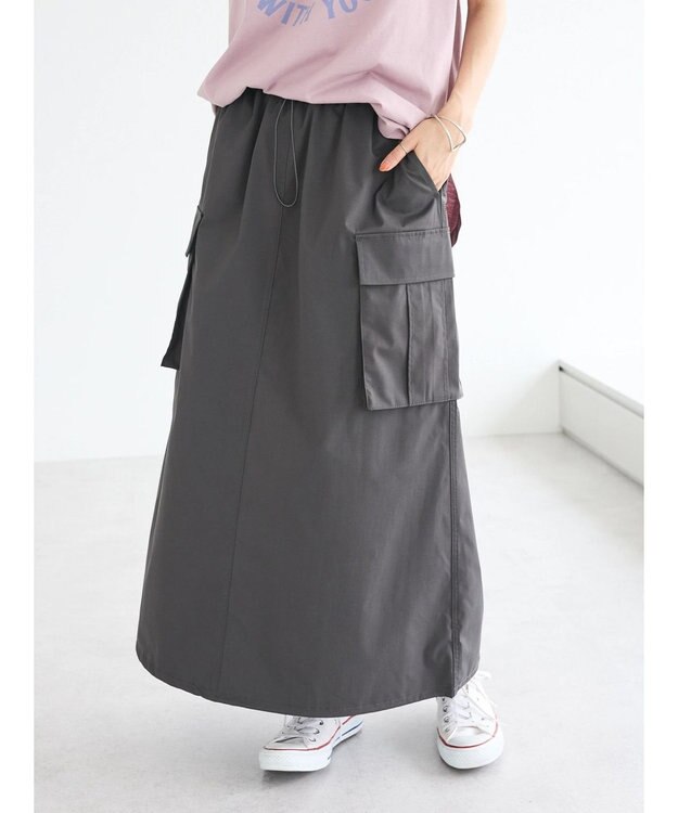 CRAFT STANDARD BOUTIQUE カーゴバルーンナロースカート Charcoal Gray