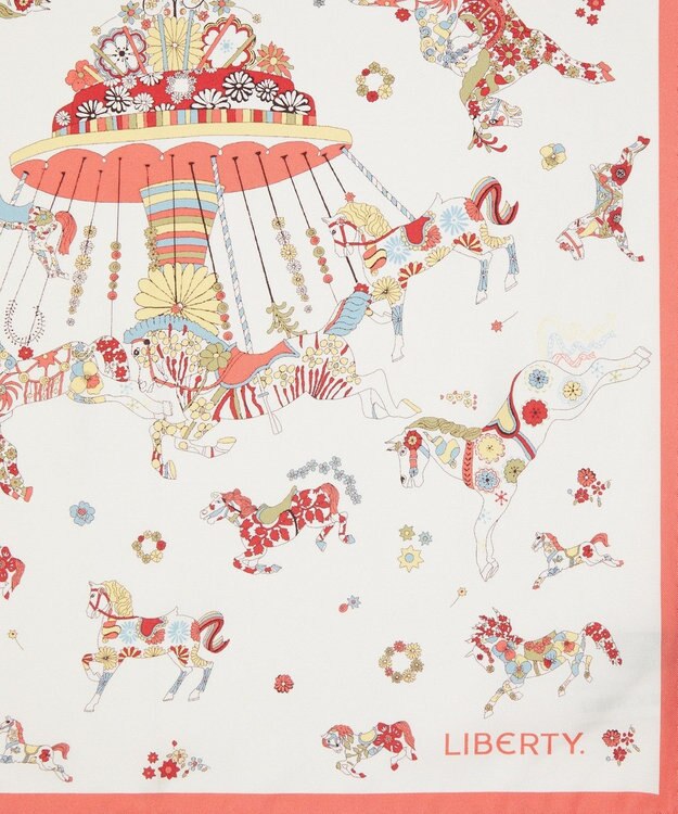 LIBERTY. エモリー キャンキャン シルクスカーフ 45 ピンク