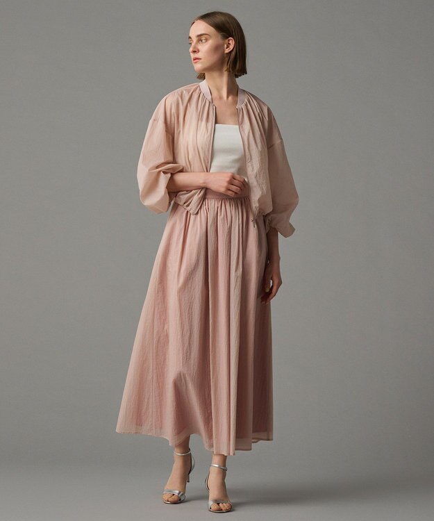 uncrave 【撥水・洗濯機洗い可】シアープルーフナイロン フレアスカート（uncrave STANDARD） ピンク