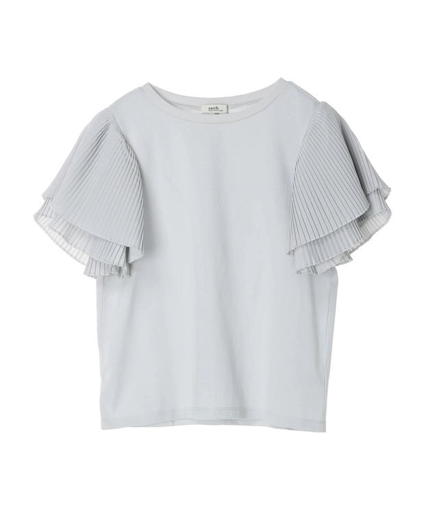 earth music&ecology プリーツフレアプルオーバー Ice Gray