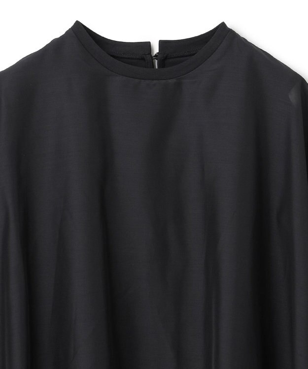 UNFILO 【洗える】シアーレイヤード Tシャツ ブラック