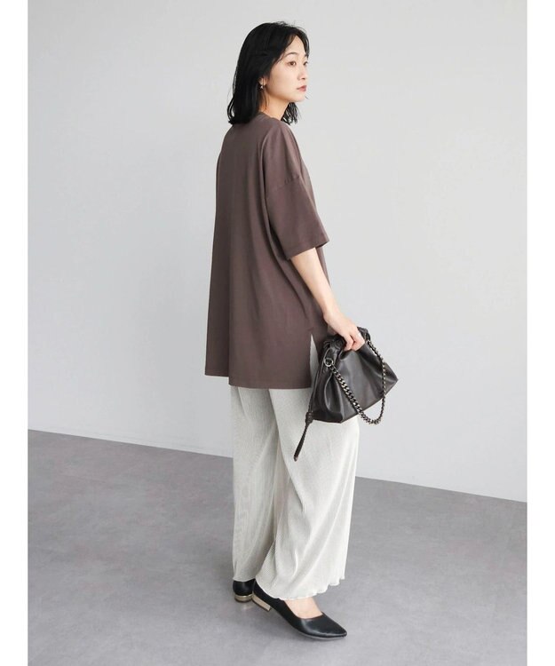 Green Parks 多段ロゴ半袖チュニック Brown