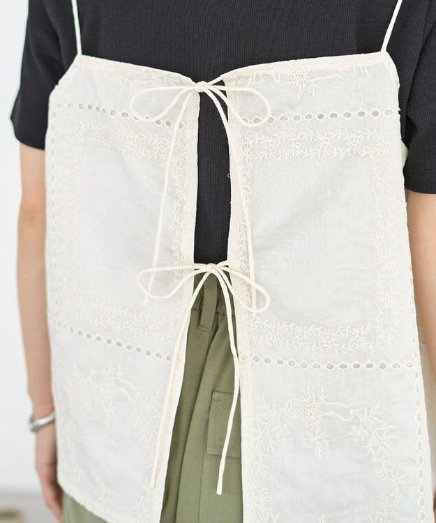 Green Parks 前後２ＷＡＹレース刺繍ビスチェ Ivory