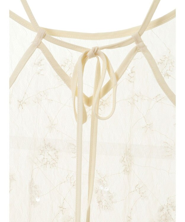 Green Parks スパンコールキャミワンピース Ivory