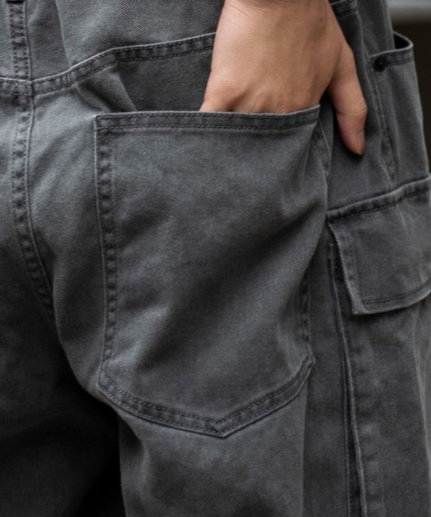 WEGO マルチポケットワイドカーゴパンツ スミクロ