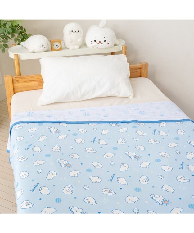 Mother garden しろたん クール シングルケット 《のんびり柄》リバーシブル のんびり柄