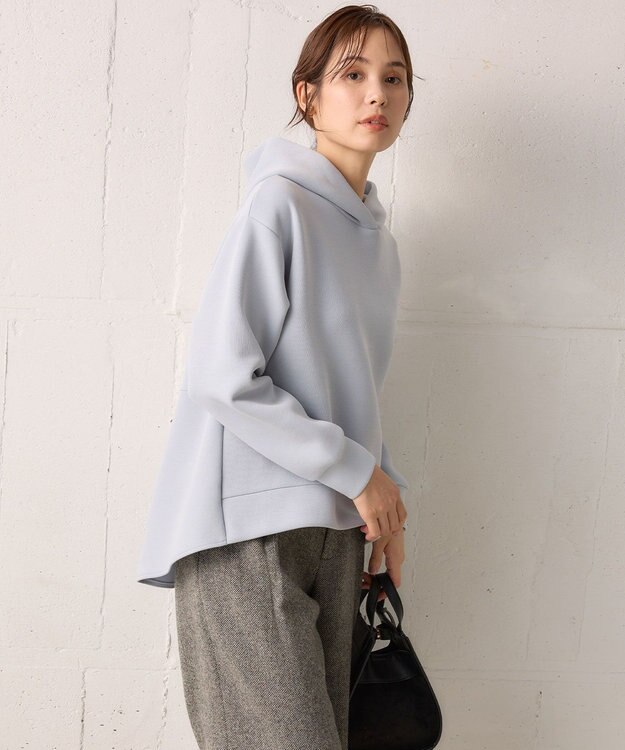 組曲 ダンボールジャージーバックフリル パーカー サックスブルー系