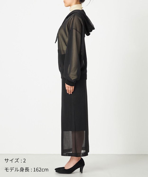 NAVE 【Nave・洗える】シアーニット パーカー ブラック系