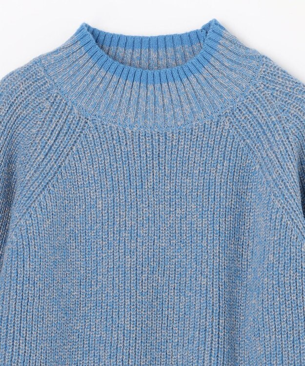 ANY L 【5色展開】バイカラーMIXニット ブルーMIX