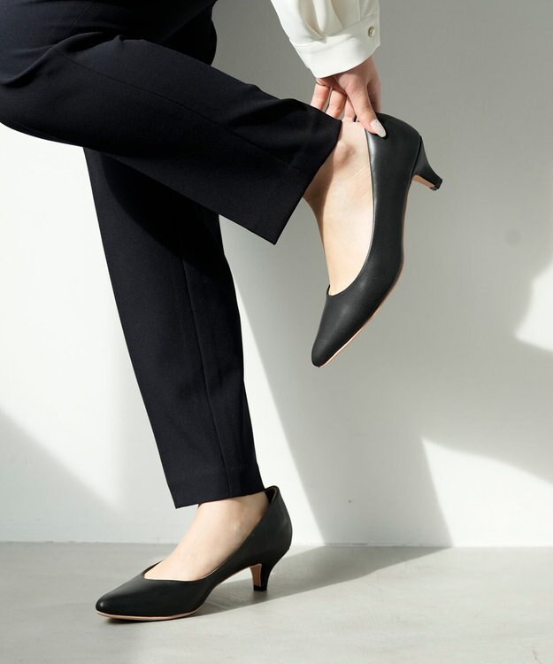 ANY SIS 【22.5~24.5cm】ローヒールレディライク パンプス ブラック