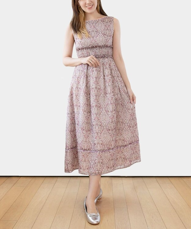 TOCCA 【消臭＆洗える！】PINK JAIPUR ロングドレス ピンク系5