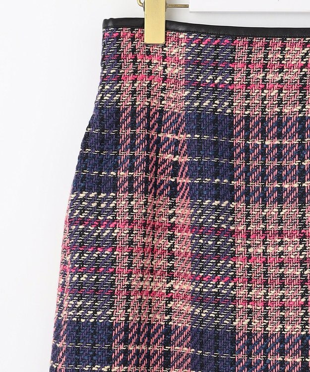 ANY SIS 【25周年記念】ビットポイントツイーディ スカート ピンク系チェック