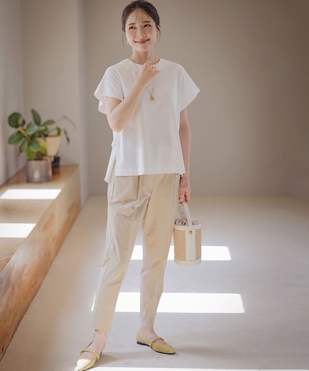 組曲 バックフリル カットソー ホワイト系