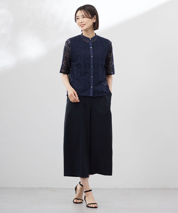 J.PRESS LADIES 【WEB限定カラーあり・洗える】FINE SLEEVELESS ニット タンクトップ ブラック系