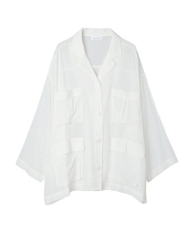 Green Parks ■ＥＳＣＡＲ　シアーミリタリージャケット Off White