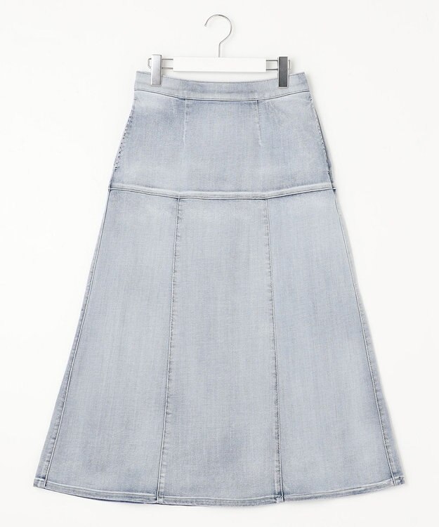 自由区 L 【洗える】ウスカルデニム スカート ライトインディゴ