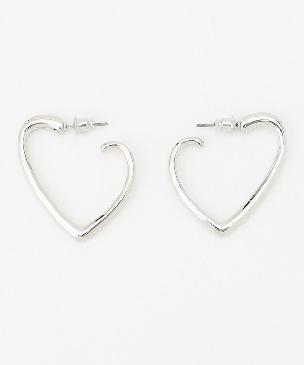 23区 【WEB限定】ハートピアス シルバー系