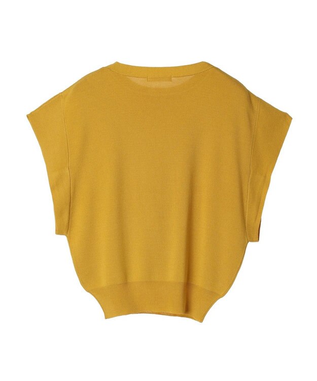 Green Parks 推しニット　フレンチスリーブニットプルオーバー Yellow