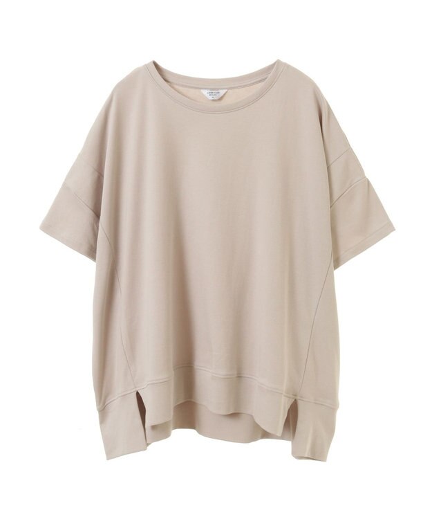 AMERICAN HOLIC 接触冷感裾切り替えカットプルオーバー Gray Beige