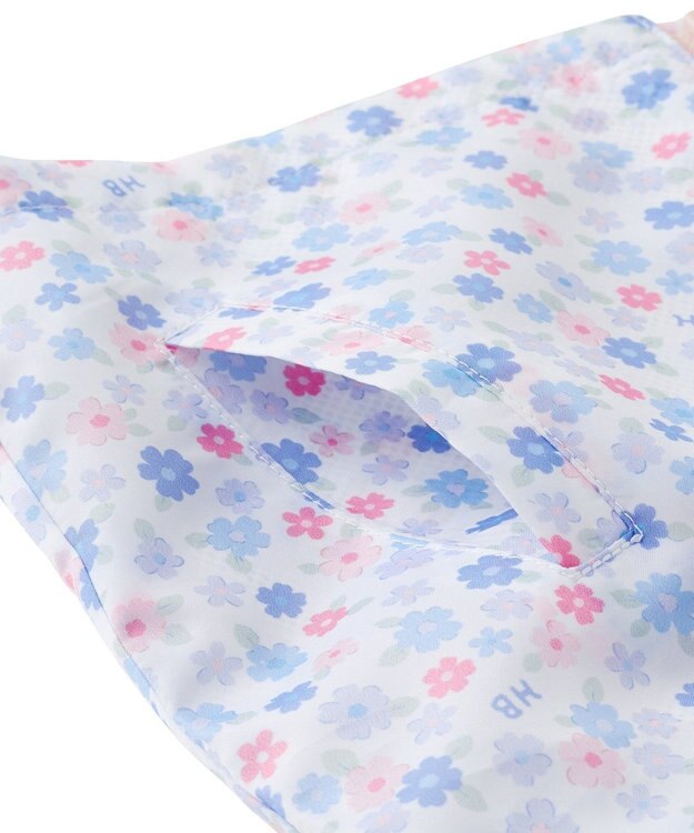 MIKI HOUSE HOT BISCUITS 【80-120cm】 総柄 はっ水 ウインドブレーカー サックス