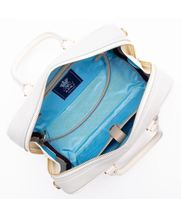 A.D.M.J. 【牛革】モーツァルト/バイカラーボストン25cm(ショルダーストラップ付) DAUPHIN×MOON