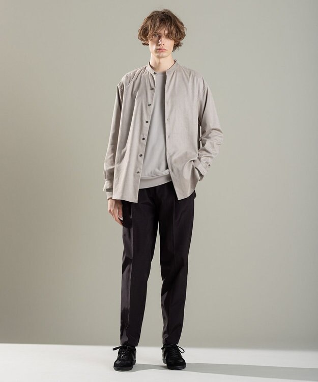 JOSEPH HOMME コットンナイロンテリー　クルーネックスウェット ベージュ系