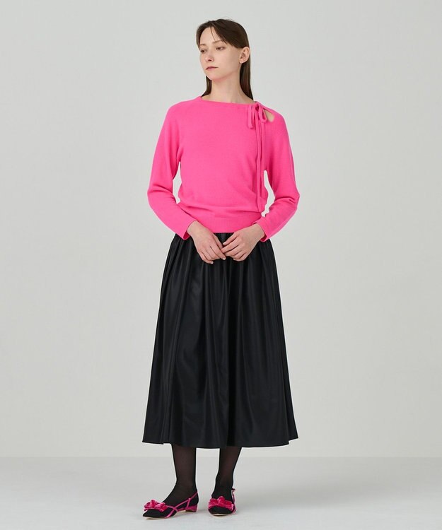 GRACE CONTINENTAL チンツジョーゼットスカート ブラック