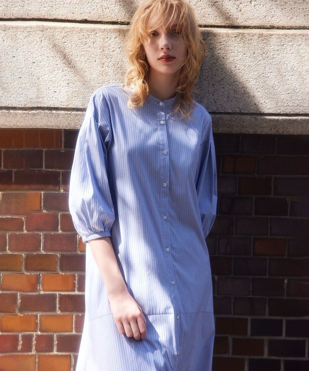 組曲 L コンパクトシャーティング ワンピース ブルー系1