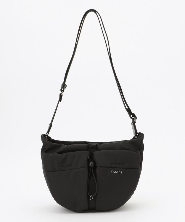 Y'SACCS ドローストリング コンビカラーショルダー mini ブラック