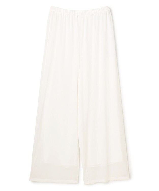 uncrave トリコットシフォン ギャザーパンツ オフ