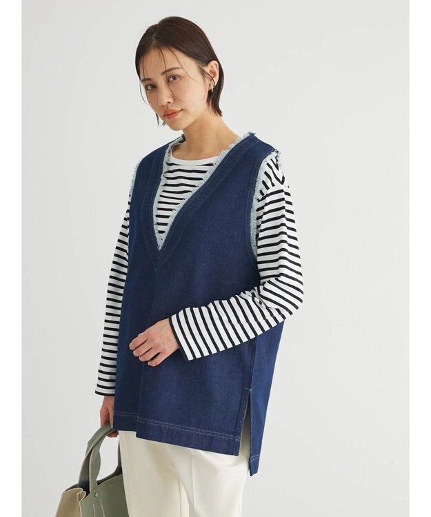 Green Parks Ｖネックフリンジベスト One Wash