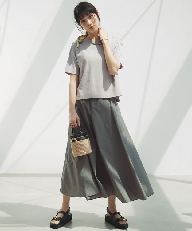 23区 【CLASSY.6月号掲載】manipuri ペーパートイ ダイヤ スカーフ イエロープリント