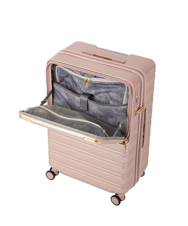ACE BAGS & LUGGAGE Jewelna Rose ノクシエラ フロントポケット付 スーツケース 65L 09362 ジュエルナローズ ピンク