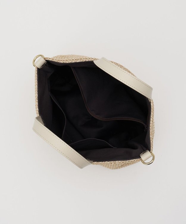 russet スリム2WAYトートバッグ <ナイロンラフィア>(CE-1717-WEB) Ivory