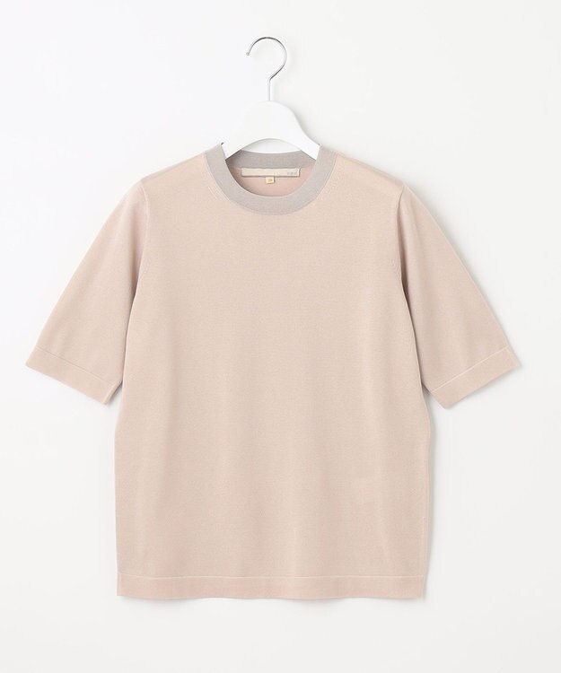 自由区 【XSサイズ～/洗える/セット着用可】シャインハイゲージ プルオーバーニット ピンク系