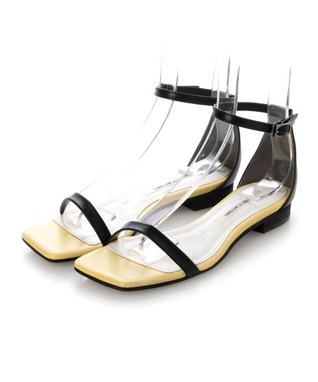 MODE ET JACOMO <MODE ET JACOMO>スリムストラップフラットサンダル ブラック