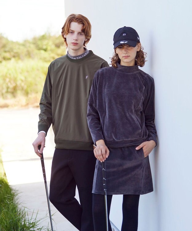 23区GOLF セットアップ対応【23Fondation/WOMEN】コーデュロイ スカート グレー系