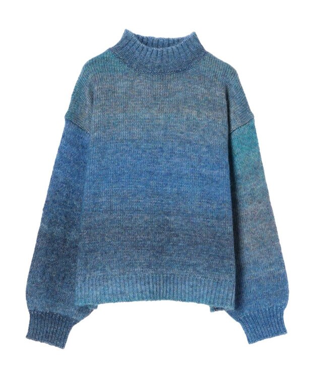 Green Parks グラデーションニットプルオーバー Blue
