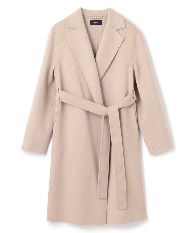 JOSEPH ダブルフェイスカシミヤ　ラップロングコート Parchment