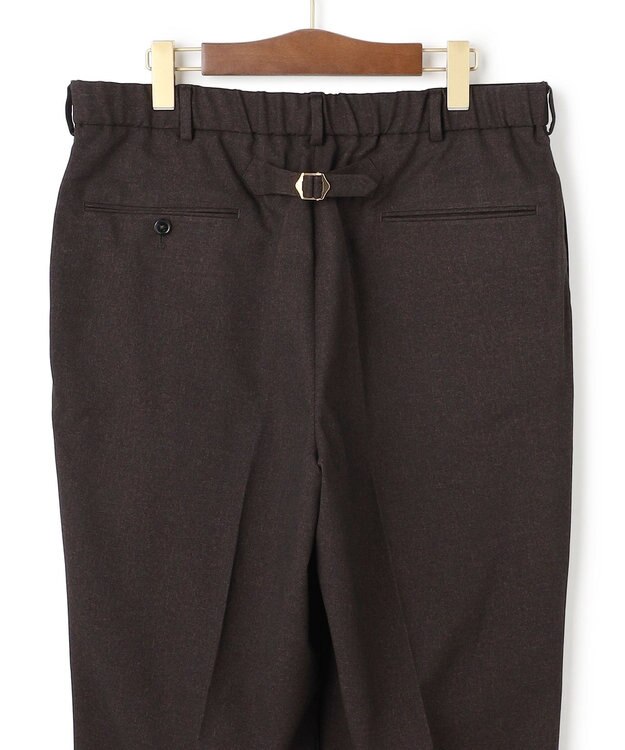 J.PRESS MEN 【J.PRESS ORIGINALS】【UNISEX】Polyester Sharkskin Piped Stem Nontuck Slacks ダークブラウン系