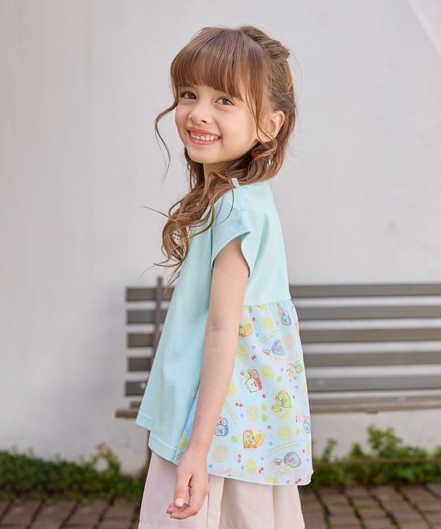 ANY KIDS 【WEB限定/すみっコぐらし】バックシャンTシャツ ライトブルー