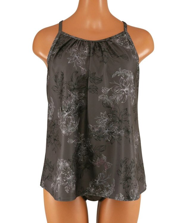 San-ai Resort（三愛水着楽園） タンキニ３点セット　13L　【San-ai Resort（サンアイリゾート）】 チャコールグレー