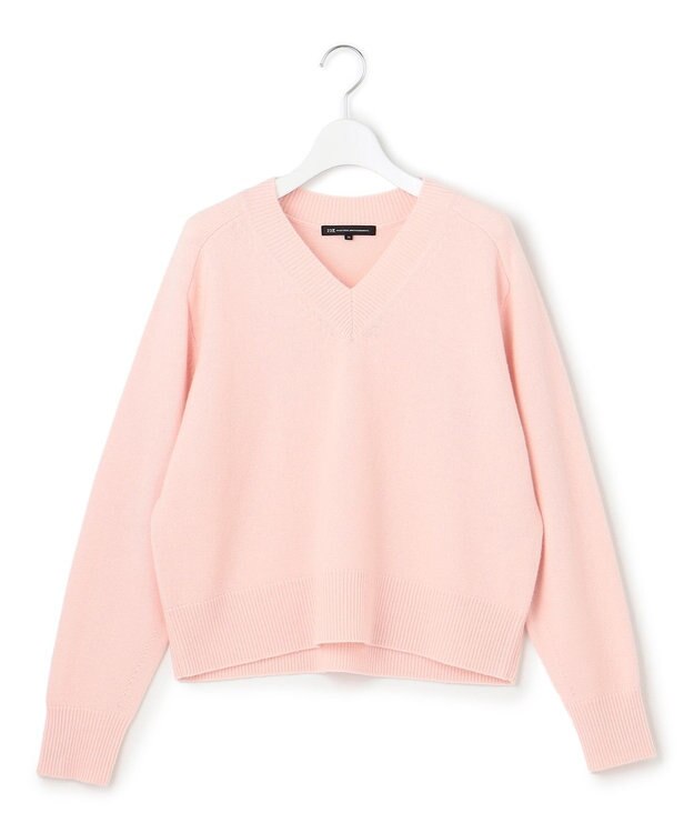 23区 【Oggi2月号掲載/洗える】ウールカシミヤ Vネック ニット ピンク系