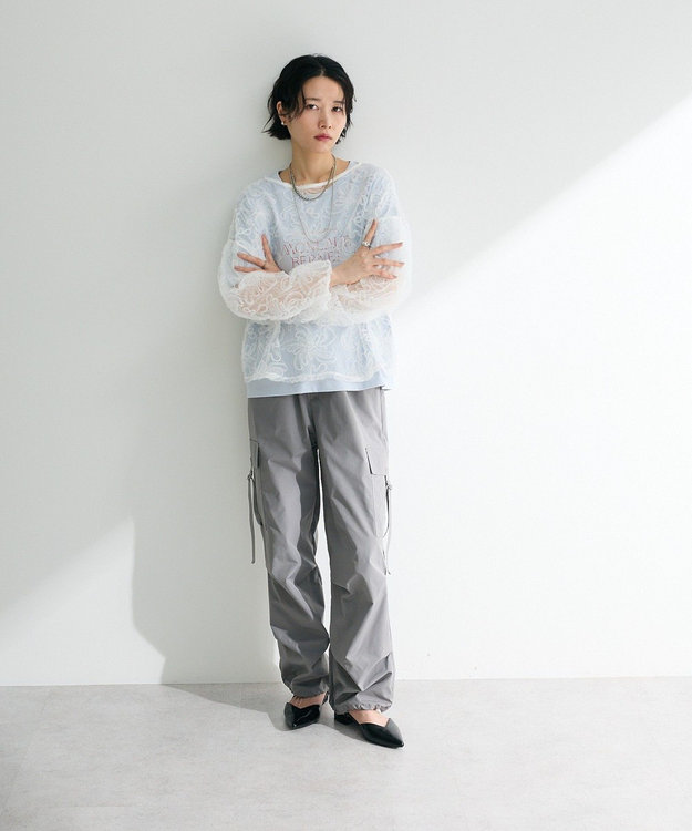 Green Parks ＢＰ　フェミニンロゴレギュラーＴシャツ Sax