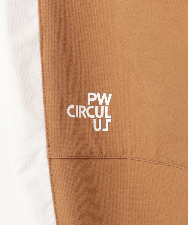 PW CIRCULUS 【MEN】サイドラインストレートワイドパンツ ゴルフ ベージュ系